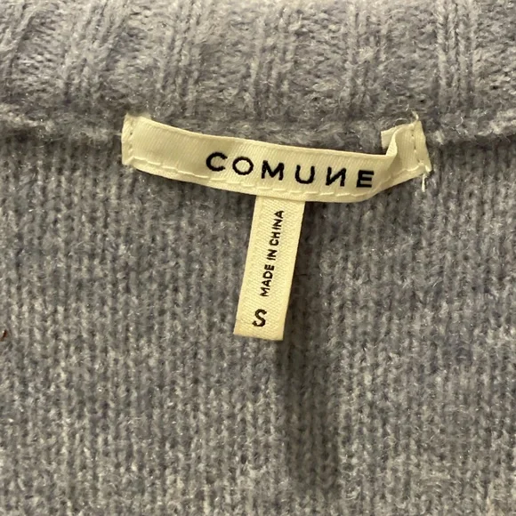 Cozy Cardigan Light Puff Sleeve in Periwinkle Blue - Picture 9 of 9